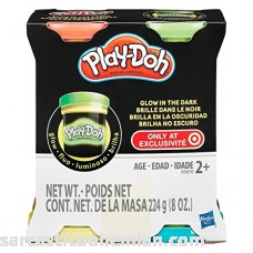Play-Doh Glow in The Dark Modeling Compound Red Green Yellow and Blue 4 Pack 8 oz Total B013WYXWUU